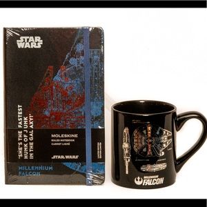 Moleskin Star Wars Millennium Notebook/Mug set-NWT